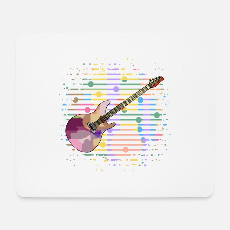 Gitarre - Mousepad (Querformat) - Weiß