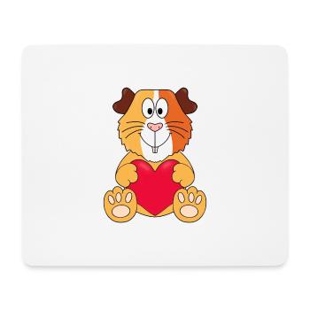 LIEBE - HERZ - MEERSCHWEINCHEN - TIER - VERLIEBT - Mousepad (Querformat) - Weiß - Vorne