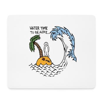 Le temps de l’eau pour être en vie - Tapis de souris (format paysage) - blanc - Devant