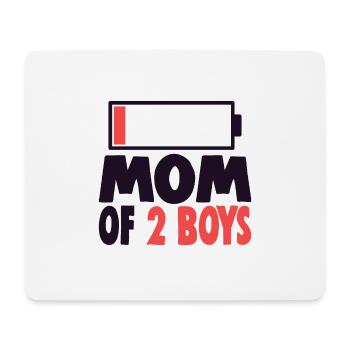 MOM - OF 2 BOYS - Mousepad (Querformat) - Weiß - Vorne