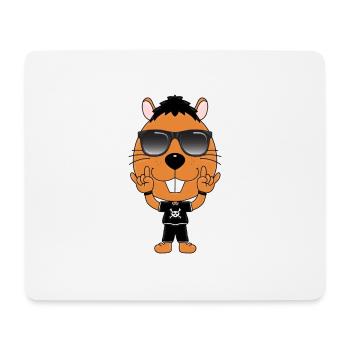BIBER - OTTER - MARDER - MUSIKER - HEAVY METAL - Mousepad (Querformat) - Weiß - Vorne