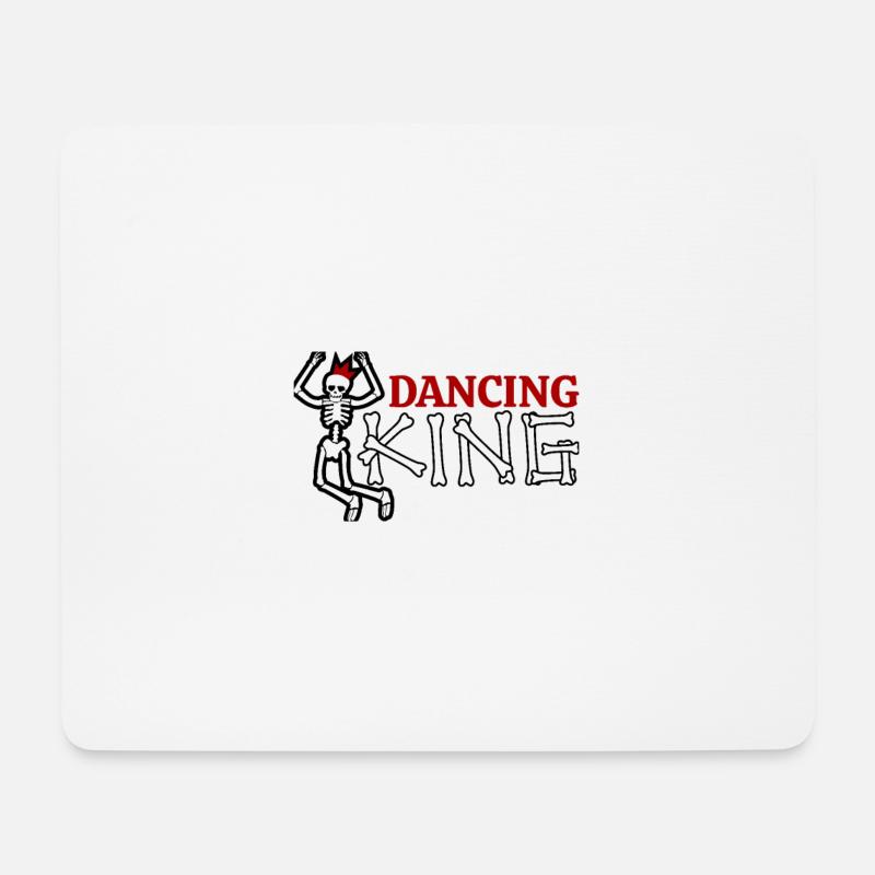 Halloween Dancing King Skeletttanz Geschenkidee - Mousepad (Querformat) - Weiß