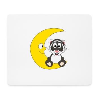 TIER - FRETTCHEN - MOND - KIND - BABY - Mousepad (Querformat) - Weiß - Vorne