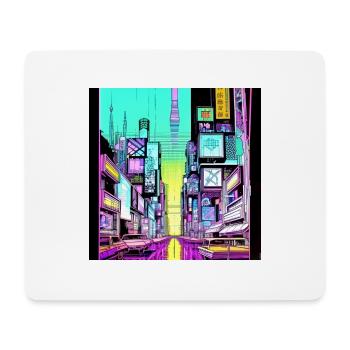 Japon ville Tokyo rétrostyle néon - Tapis de souris (format paysage) - blanc - Devant