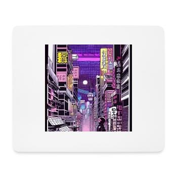 Japon ville Tokyo rétrostyle - Tapis de souris (format paysage) - blanc - Devant