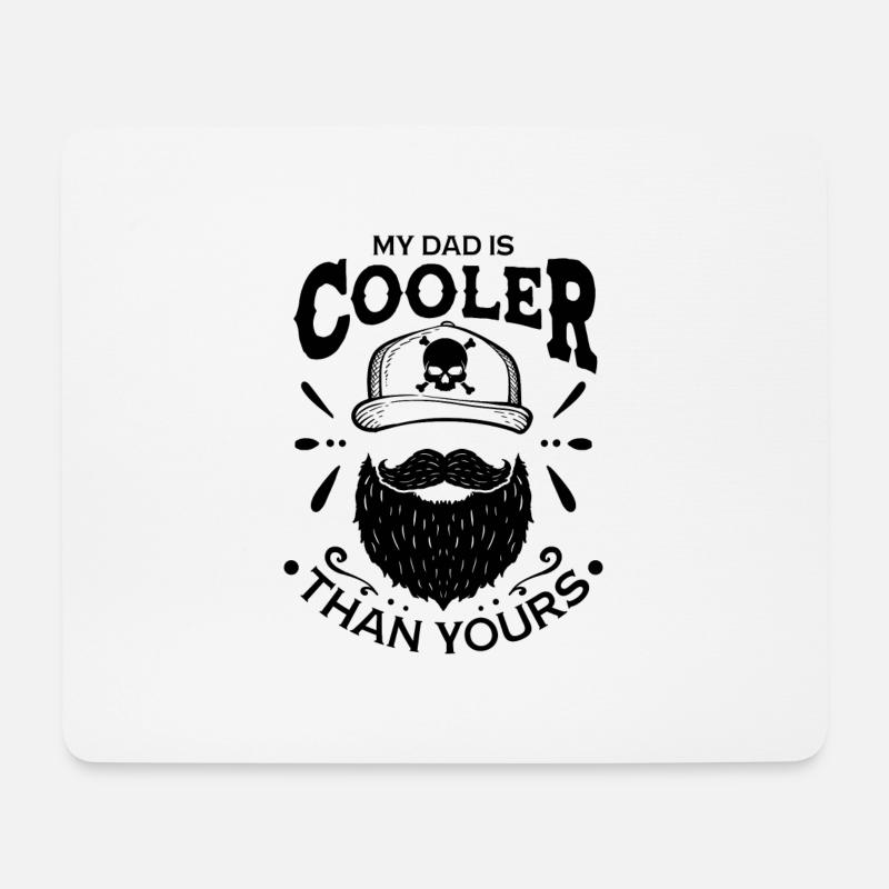 My Dad is cooler than yours - Mousepad (Querformat) - Weiß