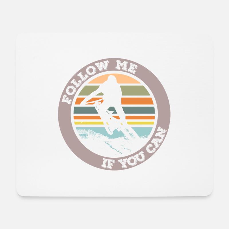 Follow me if you can - Mousepad (Querformat) - Weiß