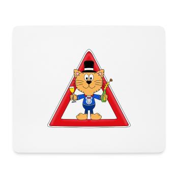 ACHTUNG KATER! - KATZE - TIER - TIERISCH - Mousepad (Querformat) - Weiß - Vorne