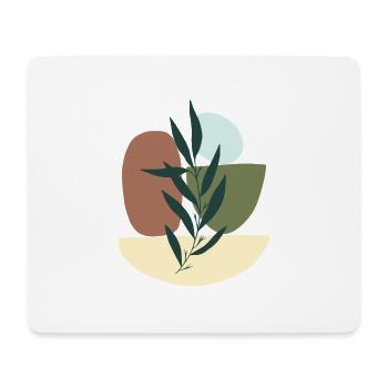 Style bohème minimaliste - Tapis de souris (format paysage) - blanc - Devant