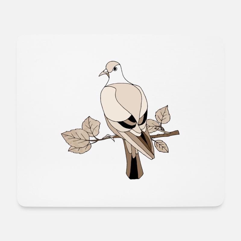 Vogel - Mousepad (Querformat) - Weiß
