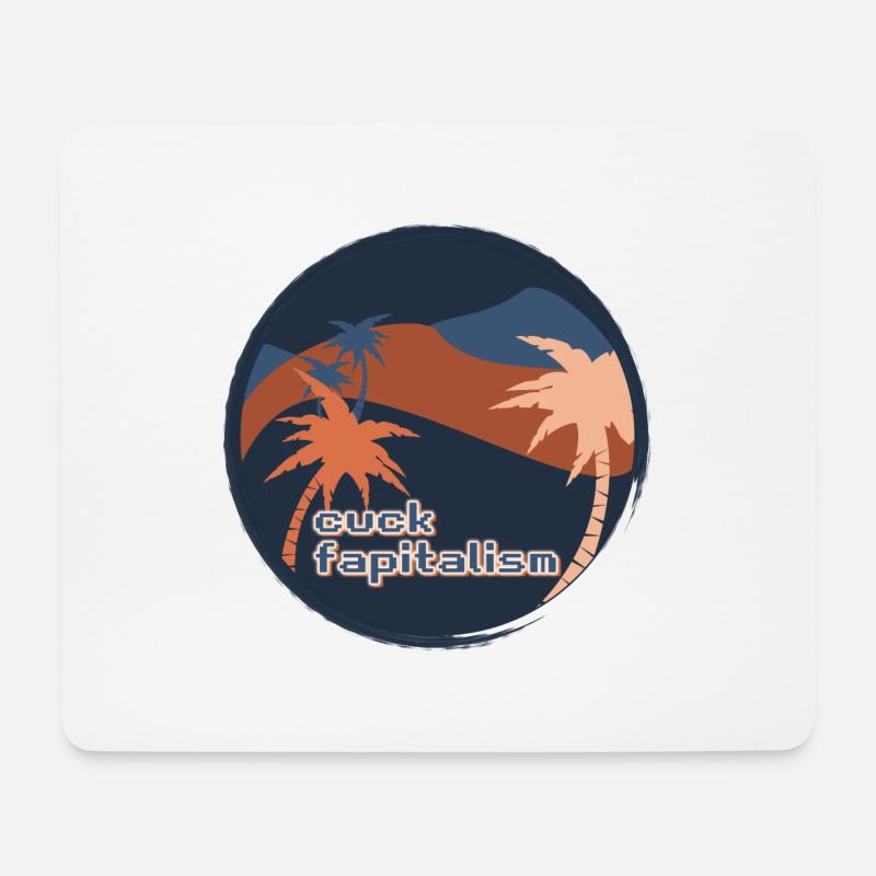 Cuck Fapitalism - Mousepad (Querformat) - Weiß