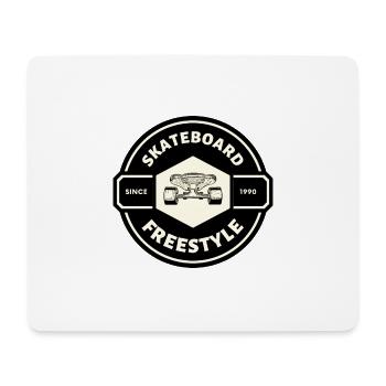 SKATEBOARD FREESTYLE X BOARD FACE - Mouse Pad (horizontal) - white - Front