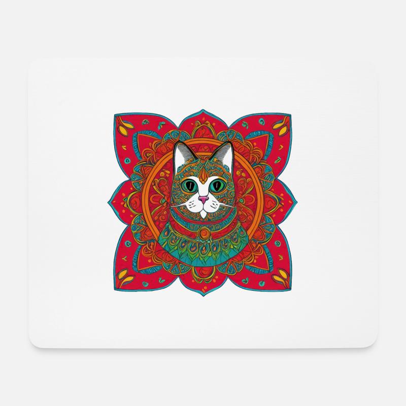 Schöne böhmische Katze | - Mousepad (Querformat) - Weiß