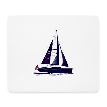 Segeln Segelschiff Segelsport Segler Segelboot - Mousepad (Querformat) - Weiß - Vorne