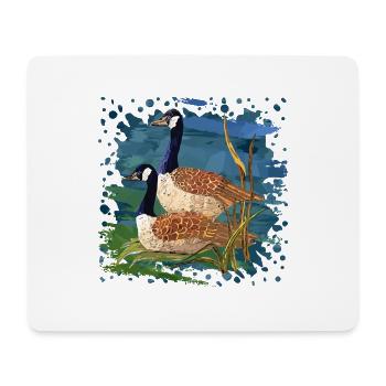 Oiseaux - Tapis de souris (format paysage) - blanc - Devant