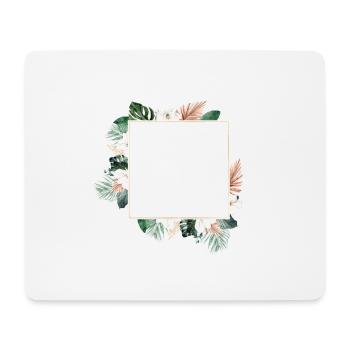 Modern Blumen Tropic personalisierbar - Mousepad (Querformat) - Weiß - Vorne
