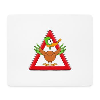 ACHTUNG ENTE - TIER - VOGEL - Mousepad (Querformat) - Weiß - Vorne