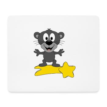 STERNSCHNUPPE - PANTHER - TIER - KIND - BABY - Mousepad (Querformat) - Weiß - Vorne
