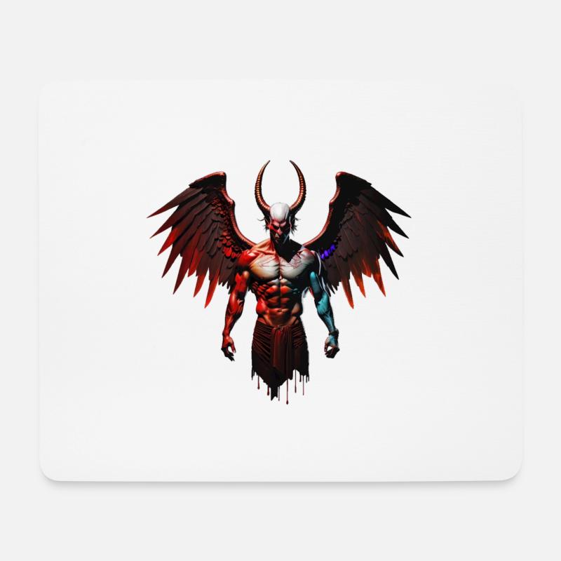 Teufel - Mousepad (Querformat) - Weiß