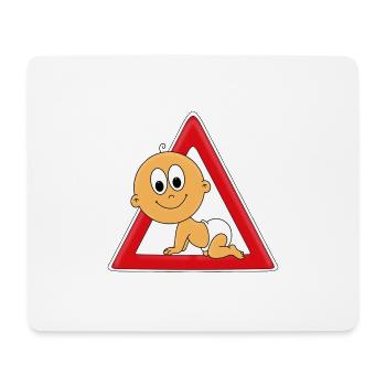 ACHTUNG BABY - BABYS - KIND - MAMA - PAPA - Mousepad (Querformat) - Weiß - Vorne