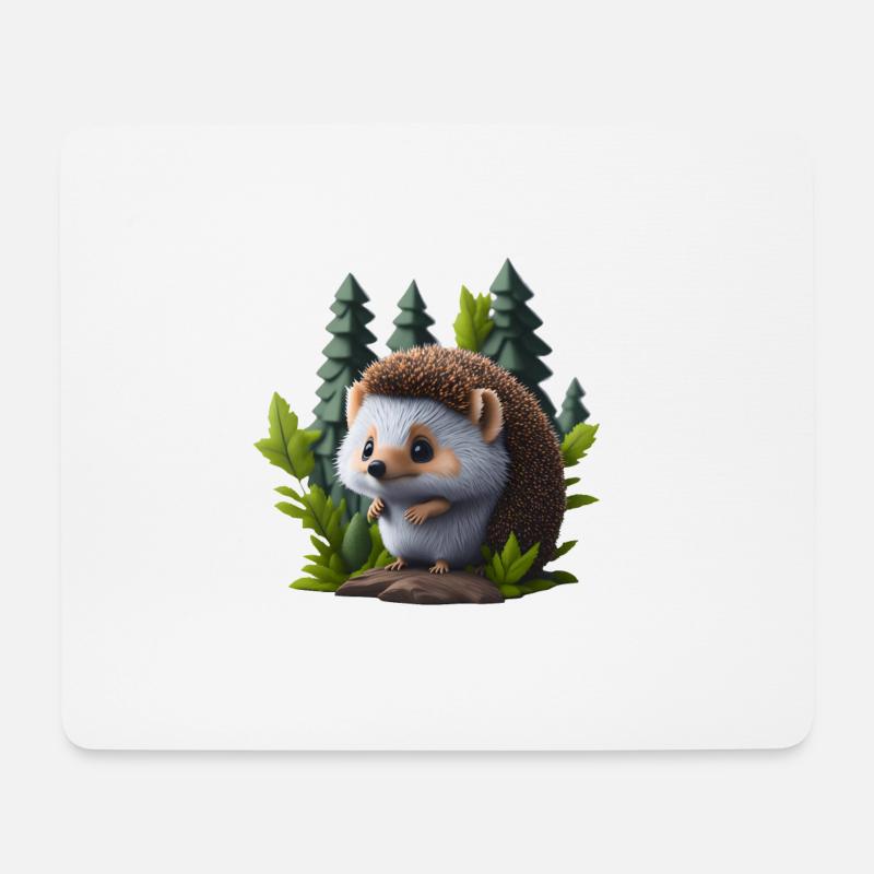 Little hedgehog - Mouse Pad (horizontal) - white