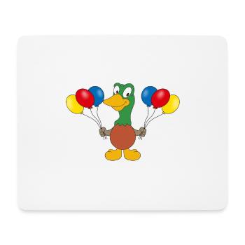 ENTE - LUFTBALLONS - GEBURTSTAG - VOGEL - TIER - Mousepad (Querformat) - Weiß - Vorne
