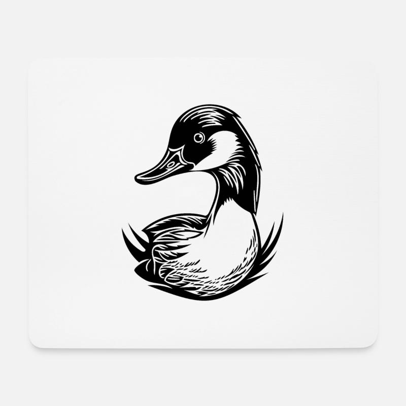 Ente Vögel Enten - Mousepad (Querformat) - Weiß