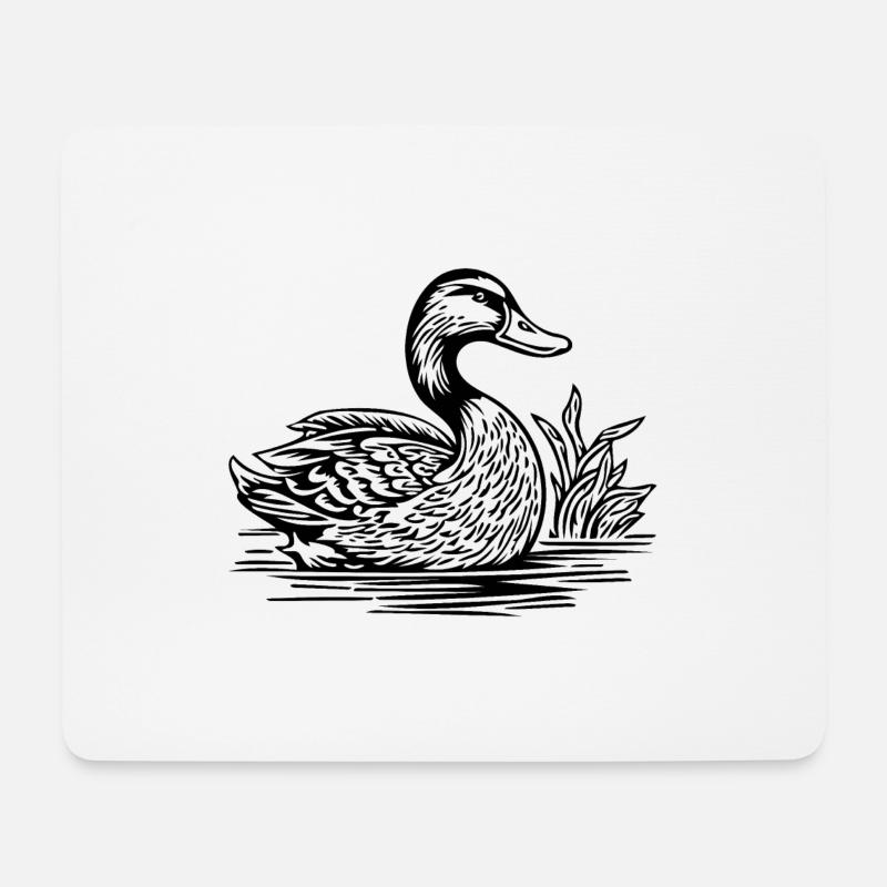Ente Vögel Enten - Mousepad (Querformat) - Weiß