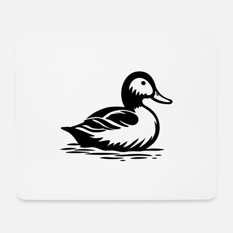 Ente Vögel Enten - Mousepad (Querformat) - Weiß