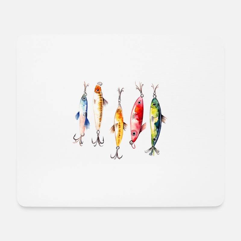 Angelhaken - Mousepad (Querformat) - Weiß