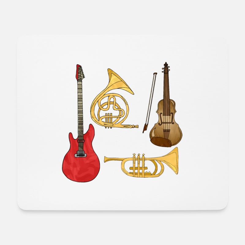 Musical instruments - Mouse Pad (horizontal) - white