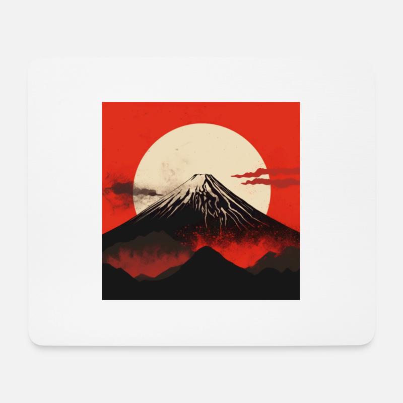 Die Pracht des Mount Fuji - Mousepad (Querformat) - Weiß