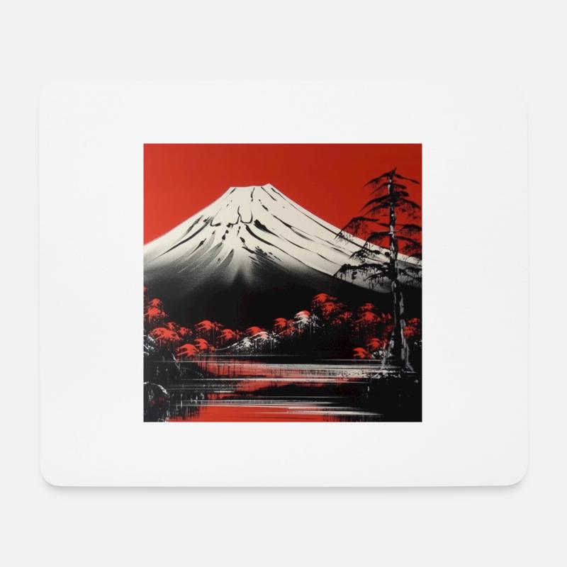 Mountain romance on Mount Fuji - Mouse Pad (horizontal) - white