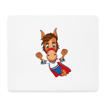 SUPERHELD - PFERD - PONY - TIER - KIND - BABY - Mousepad (Querformat) - Weiß - Vorne