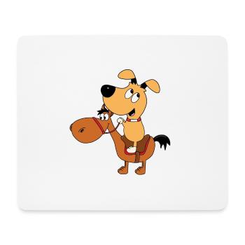 REITEN - HUND - TIERE - REITER - REITERIN - PONY - Mousepad (Querformat) - Weiß - Vorne