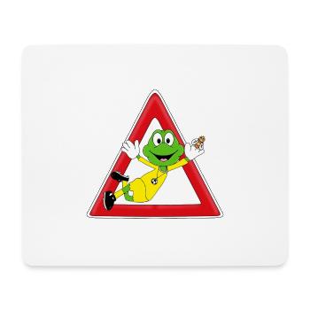 ACHTUNG FLIEGENFÄNGER - FROSCH - FLIEGE - TIERE - Mousepad (Querformat) - Weiß - Vorne