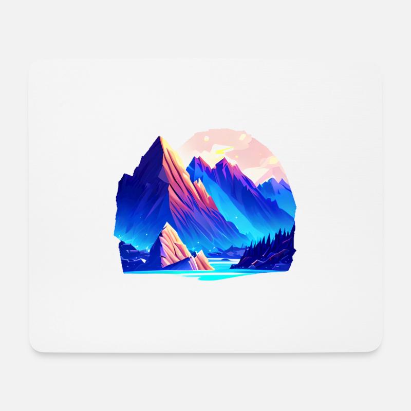 Berge Wandern Bergwanderer Bergwandern Wanderung - Mousepad (Querformat) - Weiß