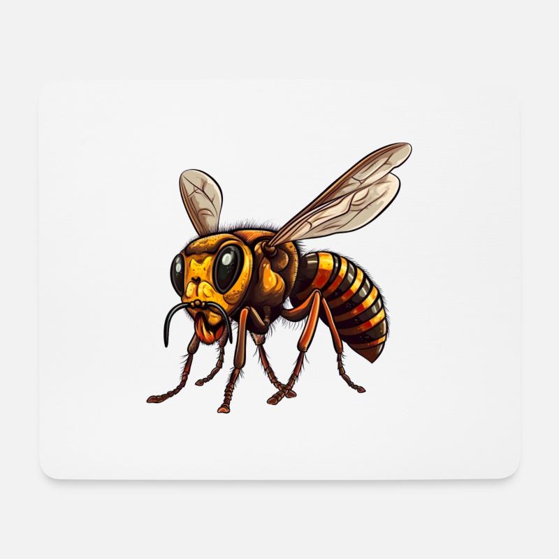 Wer Hornissen hat, hat keine Wespen - Mousepad (Querformat) - Weiß