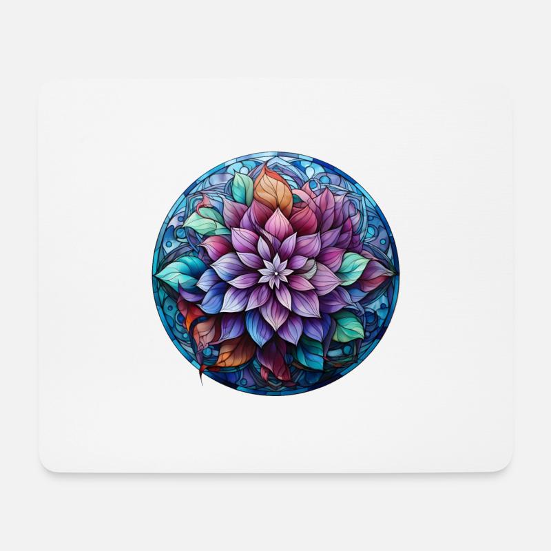 Mandala - Mousepad (Querformat) - Weiß