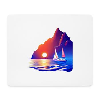 Segelsport Segelschiff Segeln Segelboot Segler - Mousepad (Querformat) - Weiß - Vorne