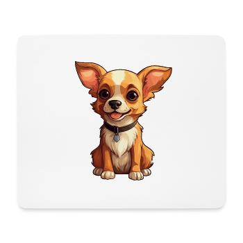 Niedlicher hellbrauner Chihuahua - Mousepad (Querformat) - Weiß - Vorne