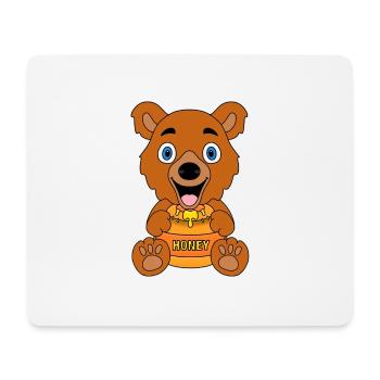 HONIG - TEDDYBÄR - BÄR - TEDDY - KINDER - BABY - Mousepad (Querformat) - Weiß - Vorne