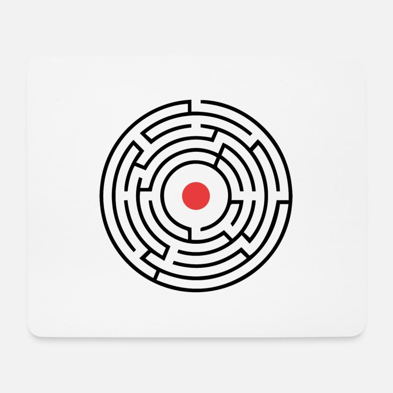 labyrinth - Mousepad (Querformat) - Weiß