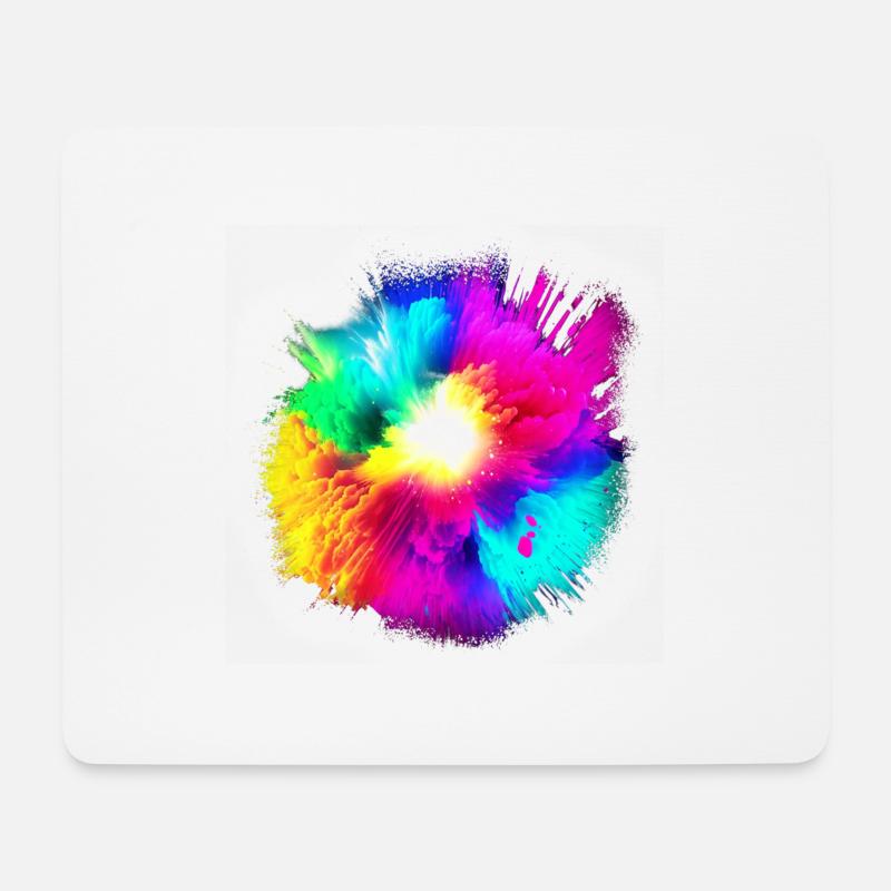 Farbexplosion 2 - Mousepad (Querformat) - Weiß