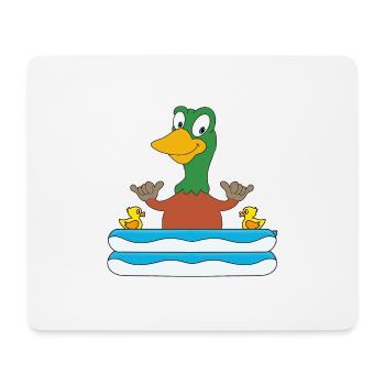ENTE - POOL - PLANSCHBECKEN - SOMMER - SHAKA - FUN - Mousepad (Querformat) - Weiß - Vorne
