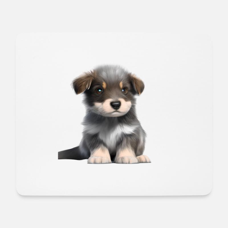 Australischer Schäferhund Hundewelpe Hundehalter - Mousepad (Querformat) - Weiß