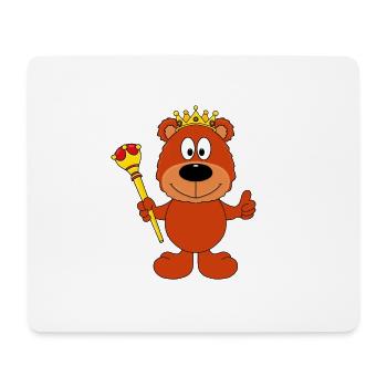 TEDDYBÄR - BÄR - TEDDY - KÖNIG - TIERISCH - GUT - Mousepad (Querformat) - Weiß - Vorne