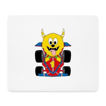 RENNFAHRER - AUTO - MONSTER - RENNAUTO - SPORT - Mousepad (Querformat) - Weiß - Vorne