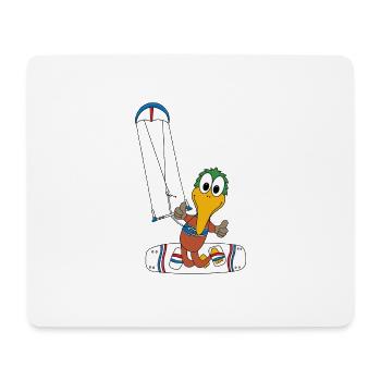 ENTE - KITER - KITESURFEN - KITE - KITESURFER - Mousepad (Querformat) - Weiß - Vorne