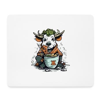Kiko le taureau gourmand - Tapis de souris (format paysage) - blanc - Devant